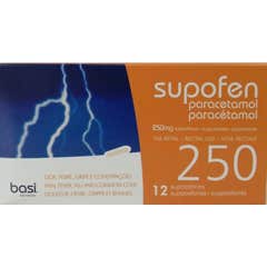 Basi Supofen Paracetamol 250mg Supositórios 12 Unidades