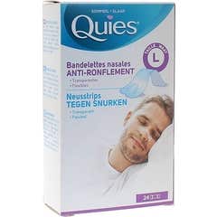 Quies Antironquidos Tiras Nasales Talla L 24uds