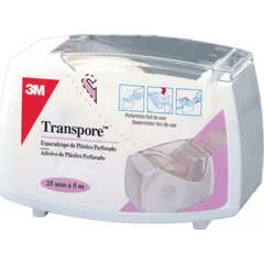 Transpore Emplastro plástico microperfurado 5mx2.5cm