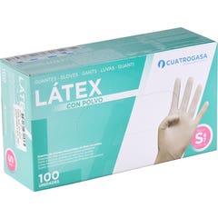 Cuatrogasa Luvas de Látex Com Pó 037-011 S 6/7 100 Unidades