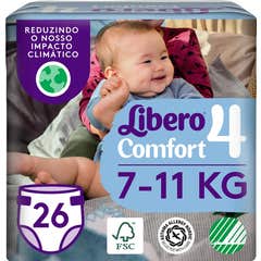 Libero Comfort 4 Fraldas 7-11kg 26 Unidades