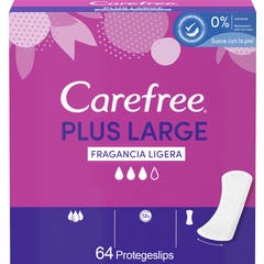 Carefree Salvaslip Plus Large Fragancia Ligera 64uds