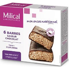 Nutrição Milical Barras de Emagrecimento de Chocolate Hiperproteinado 6 Unidades Nutrição Milical Barras de Emagrecimento de Chocolate Hiperproteinado 6 Unidades
