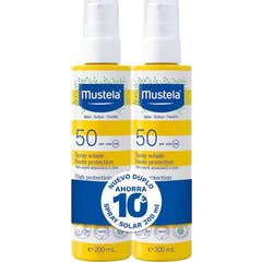 Mustela Pack Spray Loção Protetora Solar SPF50+ 2x200 ml