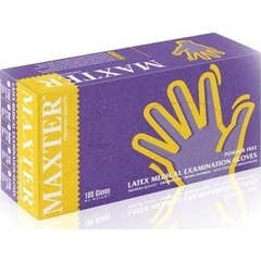 Maxter Guantes Látex S Talla 7 100uds