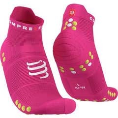 Compressport Pro Racing Socks Run Low Size 2 Fluo Pink Primerose 1 Par