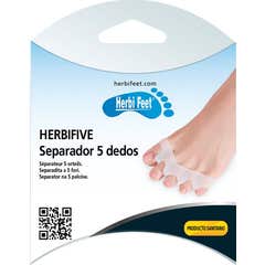 Herbifeet Separador Múltiplo de 5 Dedos 1 Unidade