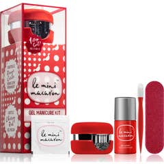 Le Mini Macaron Kit Manicure Cherry Red 5uds