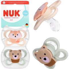 NUK Perfect Match Air Chupetas Fisiológicas 0-6 Meses 2 unid.