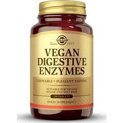 Enzimas digestivas vegan de Solgar 250 comprimidos mastigáveis