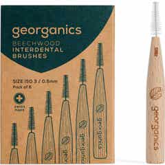 Georganics Escovilhão Interdental em Madeira de Faia 3 6 unid.