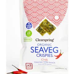 Clearspring Seaveg Crispies Snack de Alga Nori Chili Bio 20 g