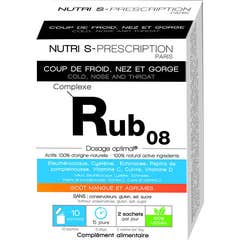 Nutriprescription Rub-08 Resfriado Nariz Garganta 10 Saquetas