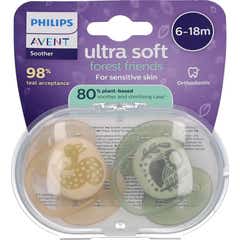 Philips Avent Chupetas Ultra Soft 6-18 M Base Vegetal 2 unid.