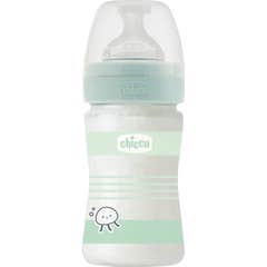 Chicco Well-Being Biberão Vidro Fluxo Lento Verde +0M 150ml