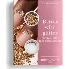 Manucurist Set Duo Better With Glitter Glazed & Rose Gold
