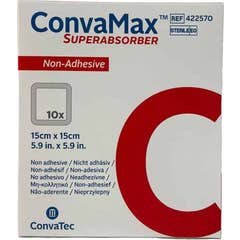 Convamax Superabsorber No Adhesivo 15x15 10uds