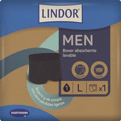 Lindor Men Boxer Absorbente Lavable Pérdidas de Orina Talla L