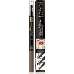 Eveline Cosmetics Eyebrow Pencil 02 Marrom Escuro 1pc