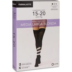 Farmalastic Meias Ligeira Coxa Renda Preto TM 2 Unidades