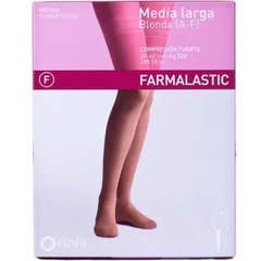 Farmalastic Meia Longa Blonda Forte Bege Tamanho Pequeno 1 Par