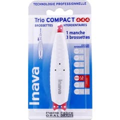 Inava Pack Trio Compact Escova Interd Vermelho Iso 4.4.4 + Pega