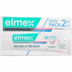 Elmex Sensitive Professional Repara & Previene Cuidado Gengival + Branqueamento 2 x 75 ml