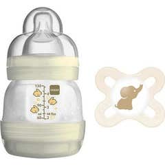 Mam Baby Mam Biberão Anticólico 130 ml + Pacifier 0-2 M Silicone