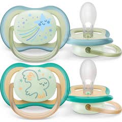 Philips Avent Ultra Air Night Chupeta 0-6M Verde 2 Unidades