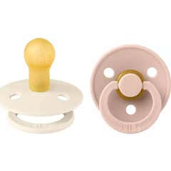 Bibs Colour Pacifier Chupete Látex Redondo Ivory-Blush T-2 2uds