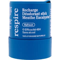 Respire Recarga Desodorizante Stick Menta Eucalipto 48h 50 g