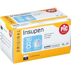 Pic Solution Insupen 31Gx8mm Agulha 100 Unidades
