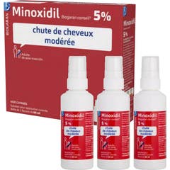 Biogaran Minoxidil 5 % Solução para Aplicação Cutânea 3x60 ml