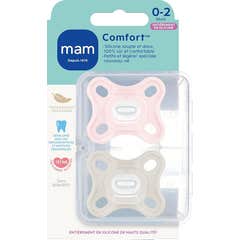 Mam Comfort Chupeta Silicone 0-2 meses 2uds