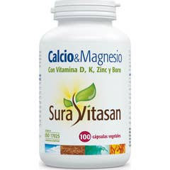 Sura Vitasan Cálcio & Magnésio + D + K + Zinco + Boro 100 caps
