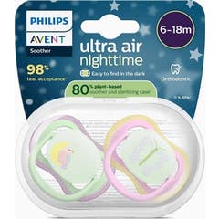 Philips Avent Ultra Air Nighttime Bird Butterfl 6-18M 2 Unidades