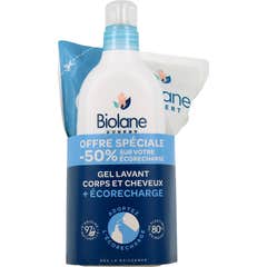 Biolane Gel Limpeza Corpo Cabelo 500ml + Recarga 500ml Biolane Gel Limpeza Corpo Cabelo 500ml + Recarga 500ml