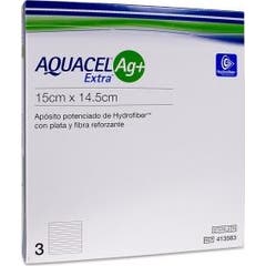Aquacel Ag+ Extra Penso 15 x 14,5 cm 3 Unidades