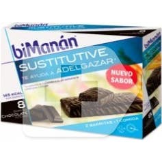 sabor intenso de chocolate biManán ™ Sustitutive 8 bars