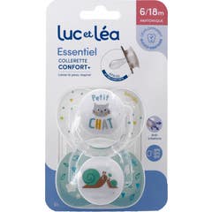 Luc Et Léa Essentiel Confort+ Chupeta 6-18M E3 2 Unidades