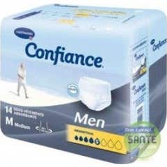 Confidence Absorvente Underwear Mdium Lingerie Masculina Pacote de 14