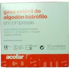 Gasa Esteril Algodon Hidrofilo Compresas Acofarma Sobre 5 U 50 ACOFAR, 10 x 5uds