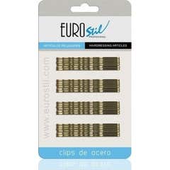 Clips de aço Eurostil 50 Mm Bronze 24pcs