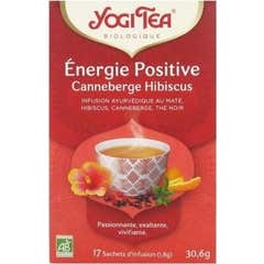 Chá Yogi Chá de Arando de Energia Positiva Hibiscus Orgânico 17 saquetas de chá