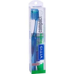 Escova dental adulta macia compacta de Vitis 1ud