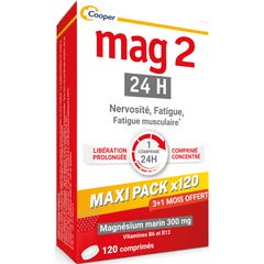 Mag 2 24H Magnésium Marin 120 Comprimés