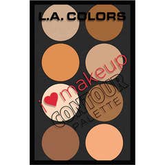 L.A. Colors I Heart Makeup Contour Palette Medium Deep 8x3.6g