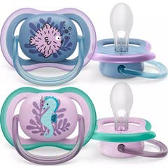 Philips Avent Ultra Air Chupeta 6-18M Peix 85/61 Girl 2 Unidades Philips Avent Ultra Air Chupeta 6-18M Peix 85/61 Girl 2 Unidades