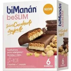 biManán Barra Amendoim Crocante 6 Unidades