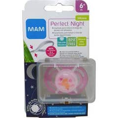 Mamãe Chupeta de Silicone Perfeita Noite +16 M Pink